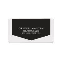 Modern and Classic Dark and Light Grey Address Label