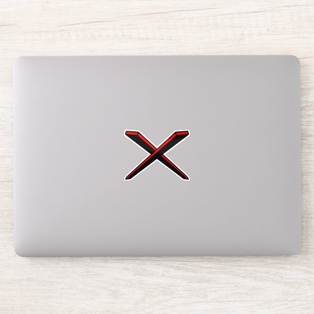 Modern and Classic Letter X Monogram Sticker (Computer)
