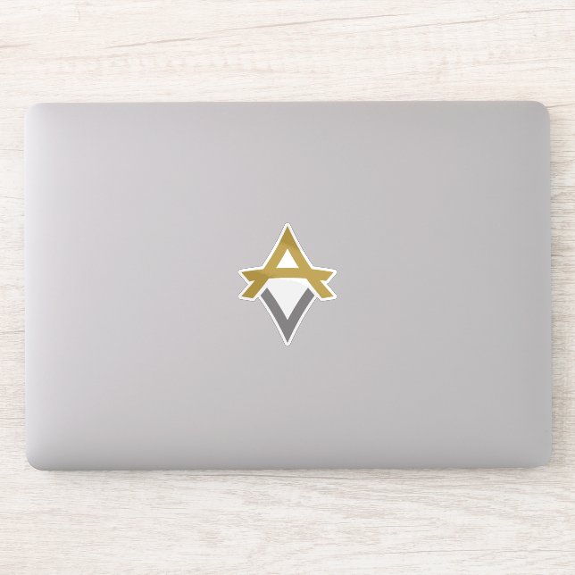 Modern and Classic Minimal Letter VA monogram Sticker (Computer)