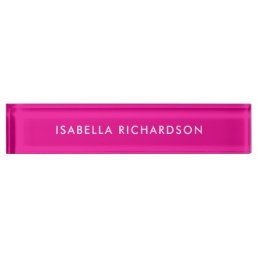 Modern and Classy Magenta Desk Name Plate