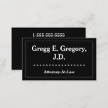 [ Thumbnail: Modern and Clean Attorney-At-Law Business Card ]