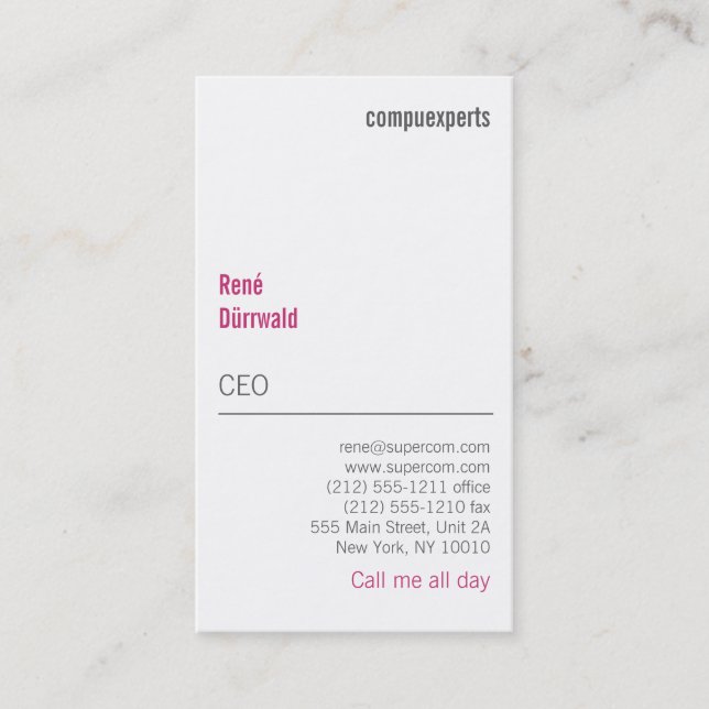 Modern and clear business card (Front)