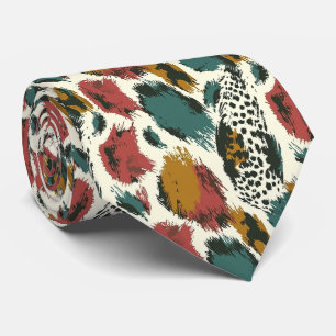 Modern and Colorful Animal Print Neck Tie