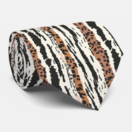 Modern and Colorful Animal Print Neck Tie