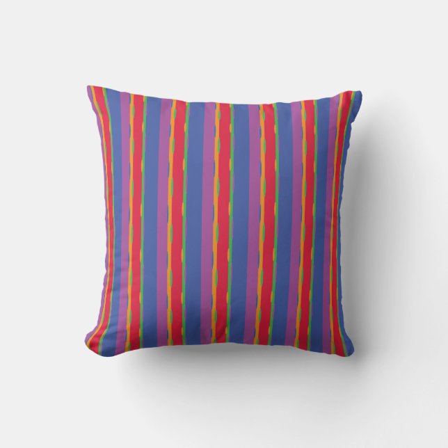 Modern and Colorful Throw Pillow (Front)