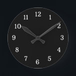 Modern And Contemporary Black And White  Round Clock<br><div class="desc">Modern And Contemporary  black and white wall clock for the sleek and professional look.</div>