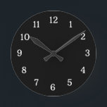 Modern And Contemporary Black And White  Round Clock<br><div class="desc">Modern And Contemporary  black and white wall clock for the sleek and professional look.</div>