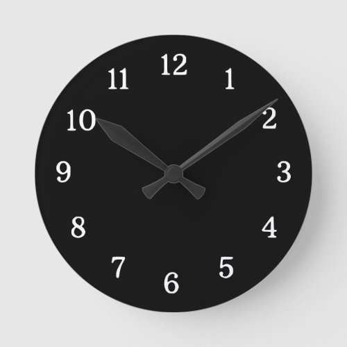 Modern And Contemporary Black And White  Round Clock