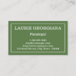 [ Thumbnail: Modern and Customizable Paralegal Business Card ]