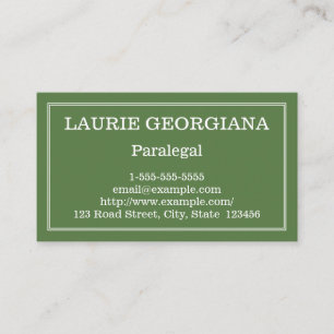Modern and Customizable Paralegal Business Card