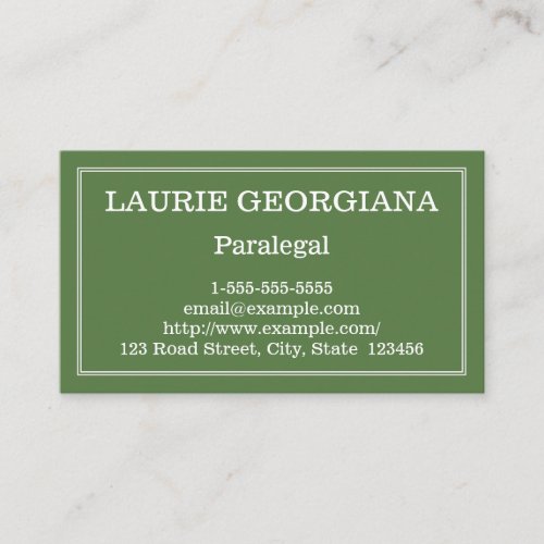 Modern and Customizable Paralegal Business Card