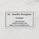 [ Thumbnail: Modern and Customizable Urologist Business Card ]