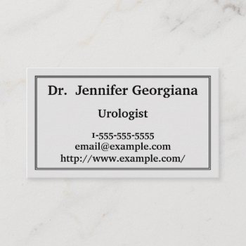 Modern And Customizable Urologist Business Card by AponxBusinessCards at Zazzle