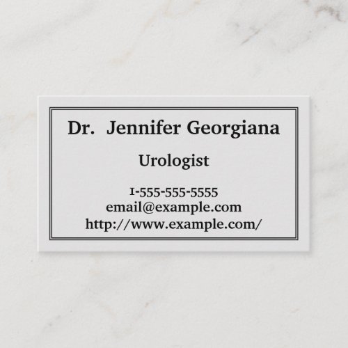 Modern and Customizable Urologist Business Card