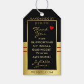 Handmade with Love - Elegant Rustic Kraft Custom Gift Tags