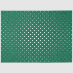 Modern and Cute Green Polka Dots Christmas Tissue Paper