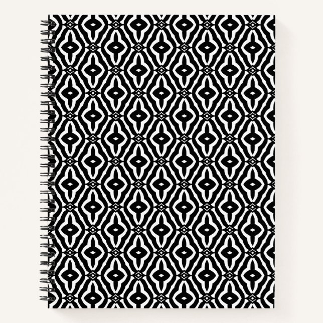 Modern and Elegant Black & White Notebook (Front)