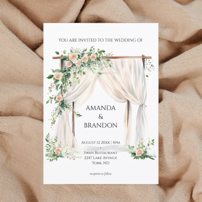 Modern and elegant boho wedding invitation  (Creator Uploaded)