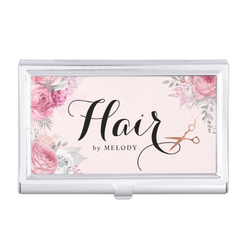 Modern and elegant business cards for hairstylists business card case