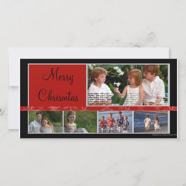 Modern and Elegant Christmas Photo Card (Front)
