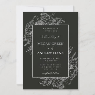 Modern and Elegant Floral Boquet Invitation