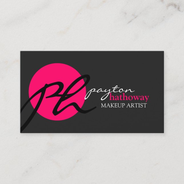 Modern and Elegant Makeup Artist Business Card (Front)