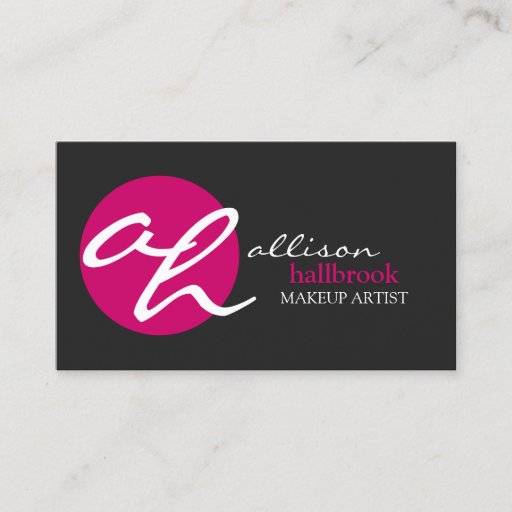Customizable Modern and Elegant Makeup Artist Business Card