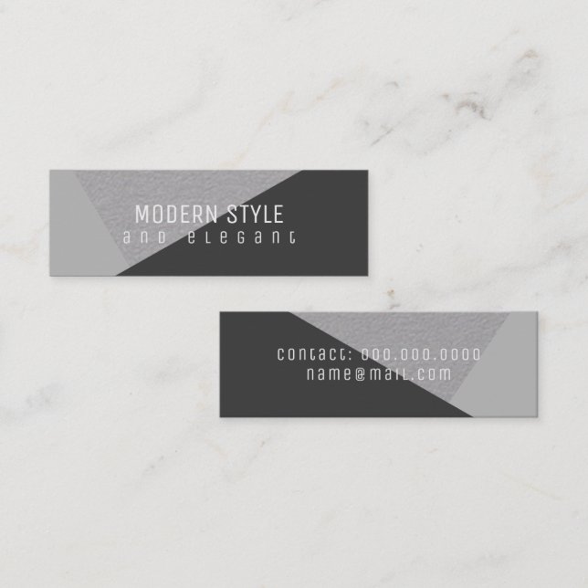 modern and elegant mini geometric mini business card (Front/Back)