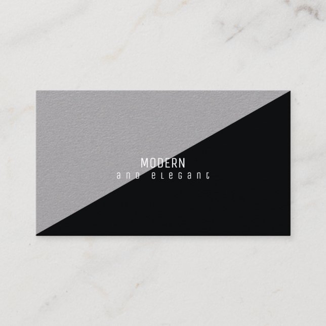 modern and elegant minimal black gray business card (Front)
