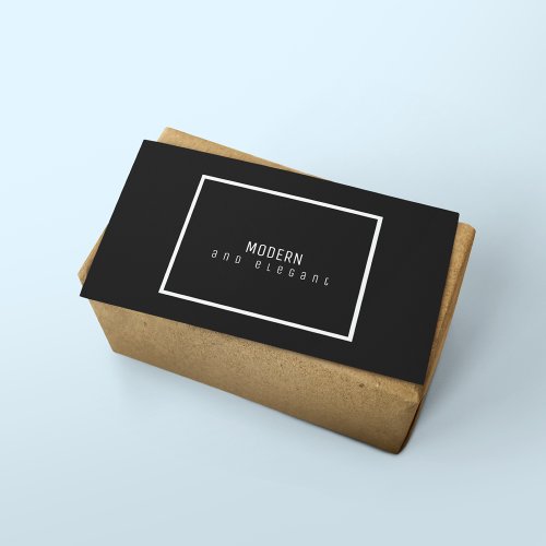 Modern and elegant minimalist black business card