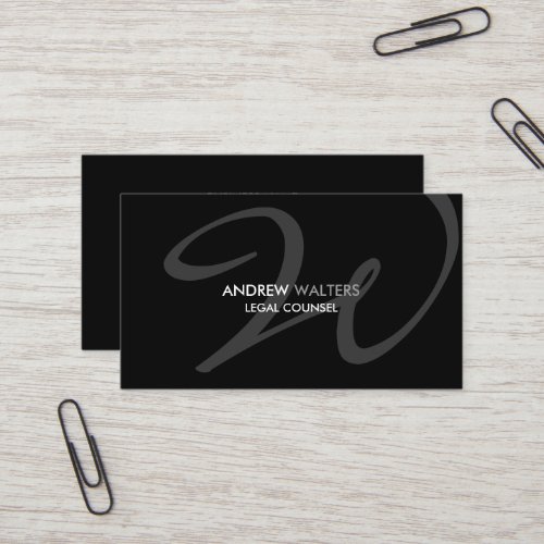 Modern and Elegant Monogram Business Cards