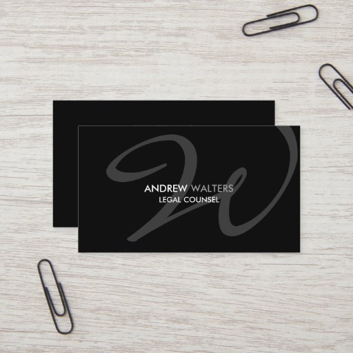 Customizable Modern and Elegant Monogram Business Cards