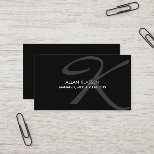 Modern and Elegant Monogram Business Card Template