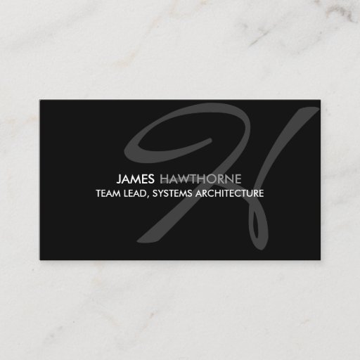 Customizable Modern and Elegant Monogram Business Card Template