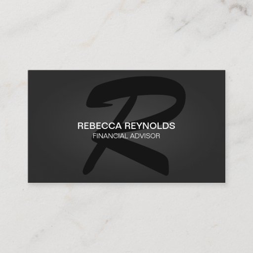 Customizable Modern and Elegant Monogram Business Cards