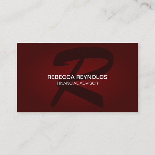 Customizable Modern and Elegant Monogram Business Cards
