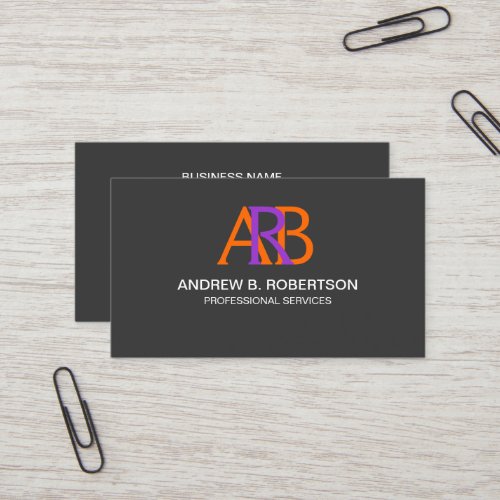 Modern and Elegant Monogram Business Cards