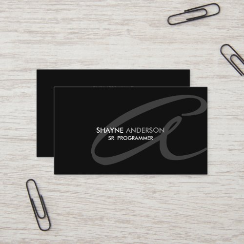 Modern and Elegant Monogram Business Cards