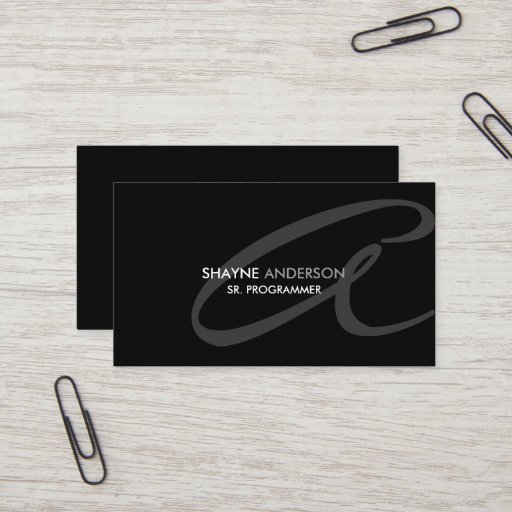 Customizable Modern and Elegant Monogram Business Cards