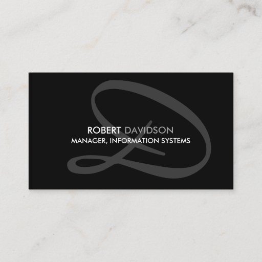 Customizable Modern and Elegant Monogram Business Card Template