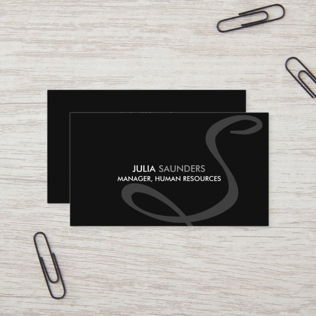 Modern and Elegant Monogram Business Cards (Front/Back In Situ)