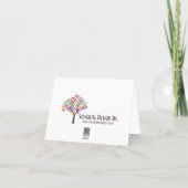 Modern and Elegant Monogram Thank You Card (Back)