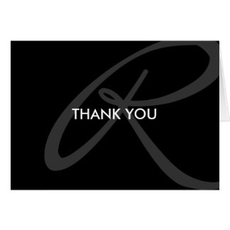 Modern and Elegant Monogram Thank You Card