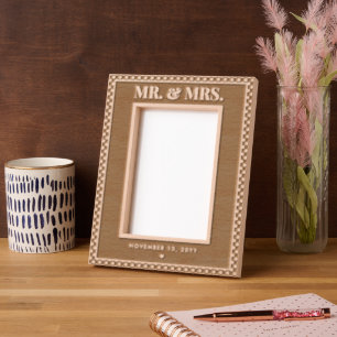 Modern and Elegant Mr. & Mrs. Personalized Date Engraved Frames
