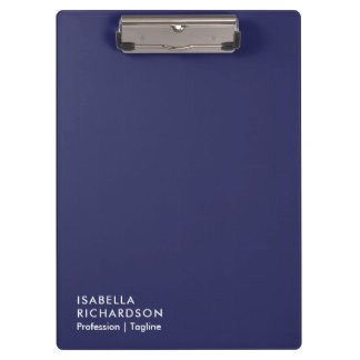 Modern And Elegant Navy Blue Clipboard