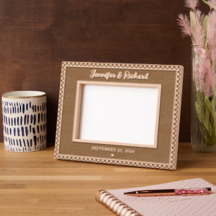 Modern and Elegant Personalized Names and Date  Engraved Frames