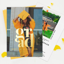 Modern and Elegant Photo Graduation Party Foil Invitation
