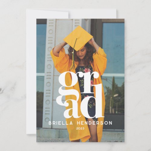 Modern and Elegant Photo Graduation Party Invitation