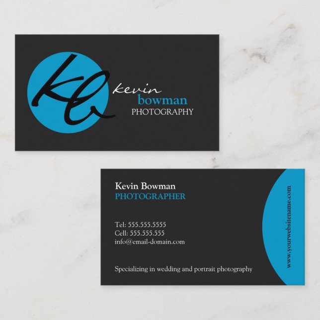 Modern and Elegant Photography Business Card (Front/Back)