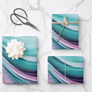 Modern and Elegant-Purple and Teal- Wrapping Paper Sheets